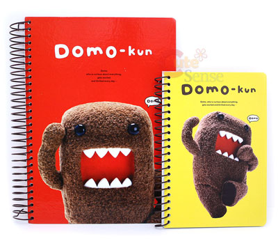 Domo Kun Spiral Bound College Ruled Notebook Set-Red